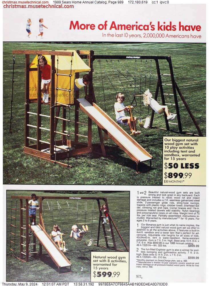 1989 Sears Home Annual Catalog, Page 989