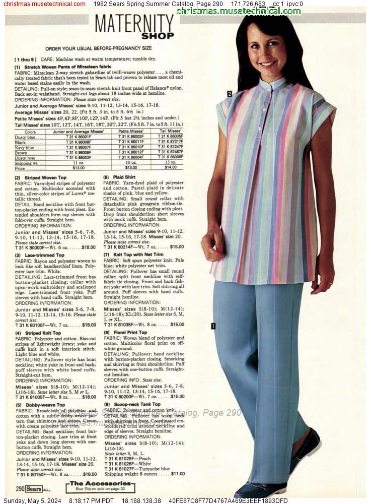 1982 Sears Spring Summer Catalog, Page 290