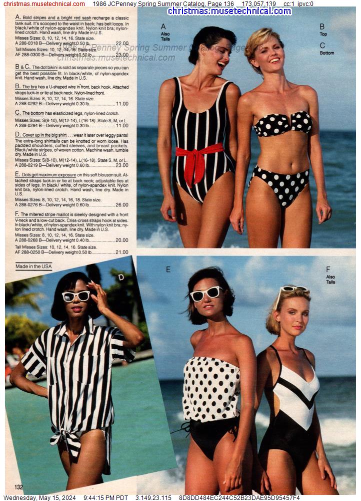 1986 JCPenney Spring Summer Catalog, Page 136