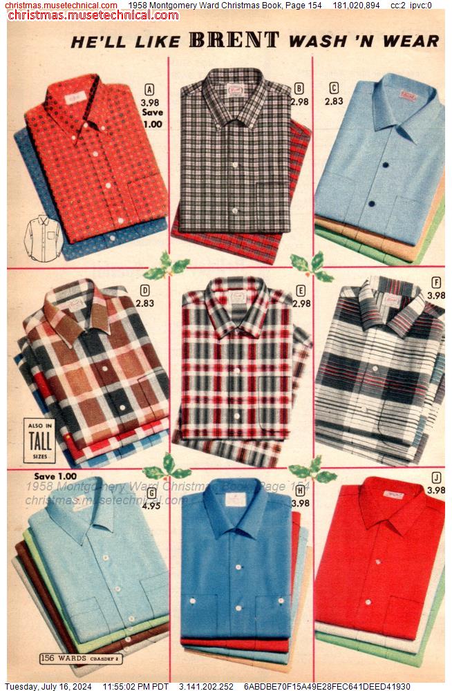 1958 Montgomery Ward Christmas Book, Page 154