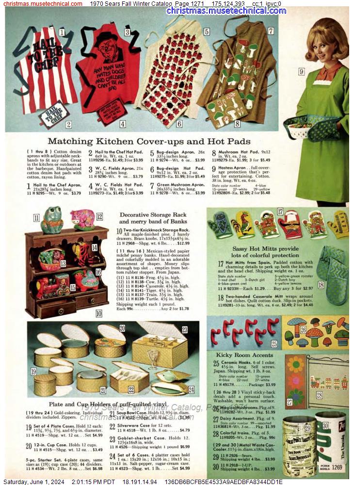 1970 Sears Fall Winter Catalog, Page 1271