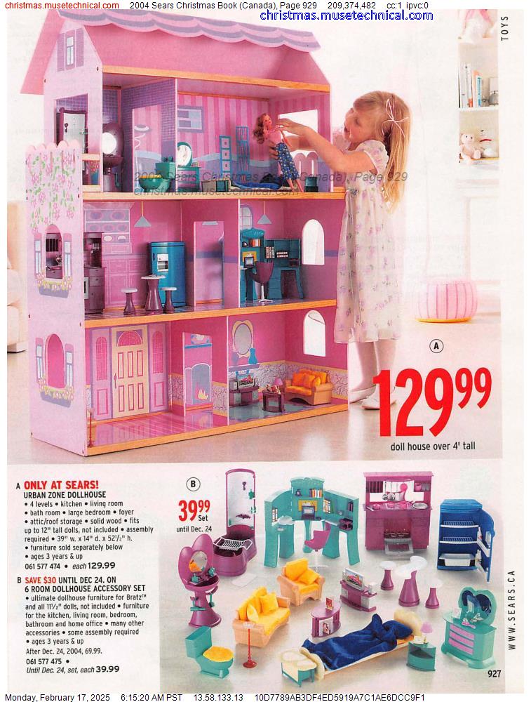 2004 Sears Christmas Book (Canada), Page 929