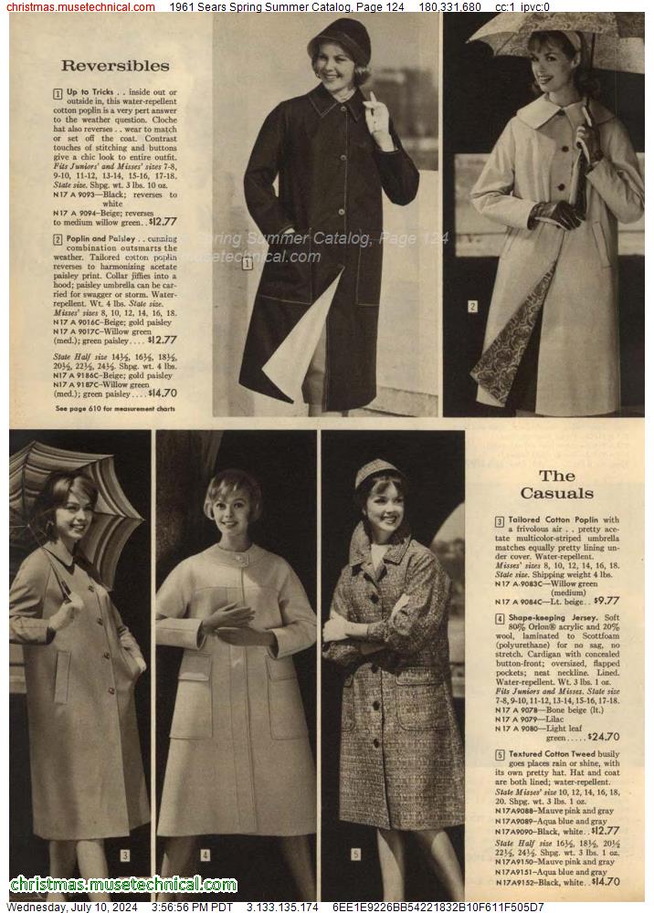 1961 Sears Spring Summer Catalog, Page 124