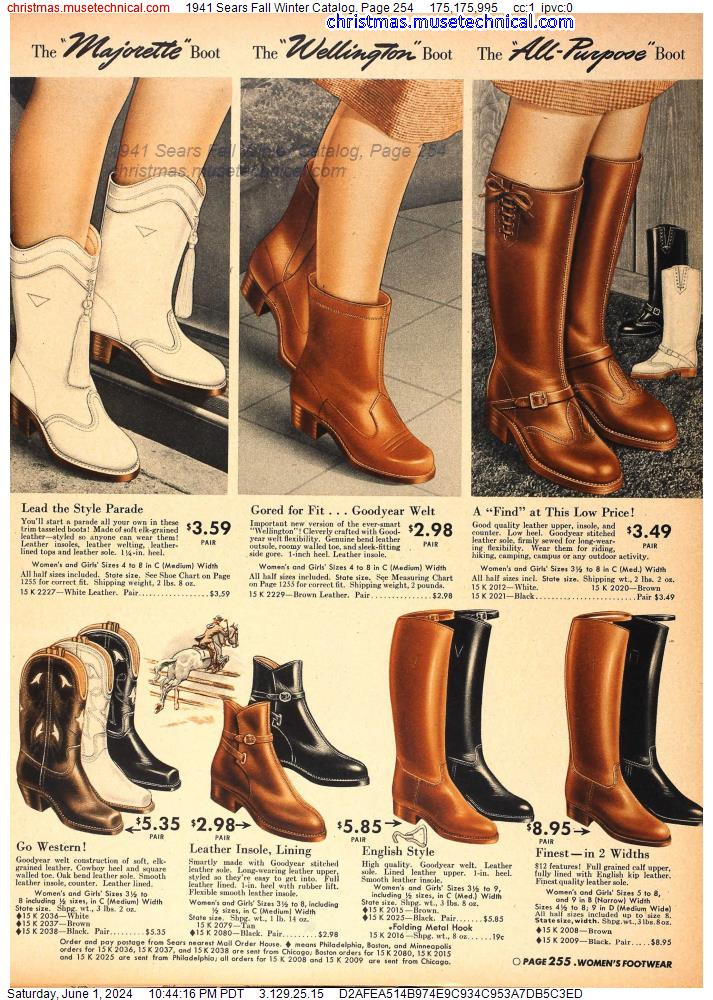 1941 Sears Fall Winter Catalog, Page 254