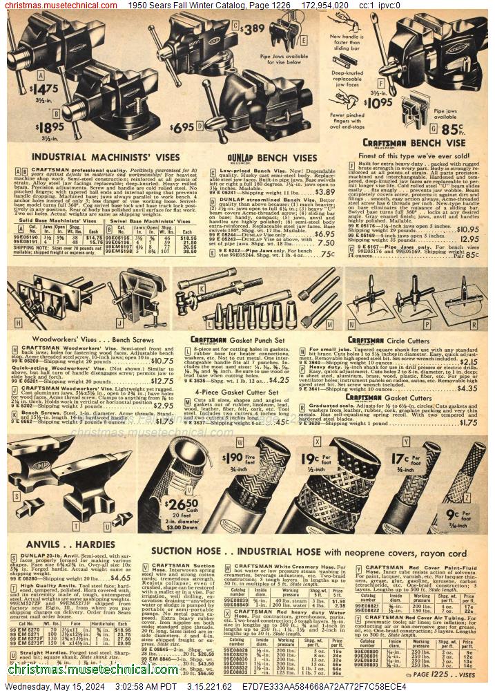 1950 Sears Fall Winter Catalog, Page 1226