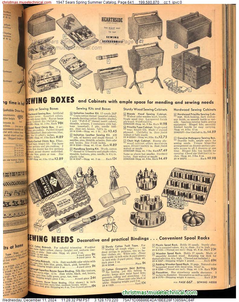 1947 Sears Spring Summer Catalog, Page 641