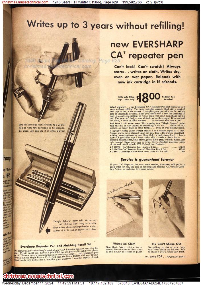 1946 Sears Fall Winter Catalog, Page 629