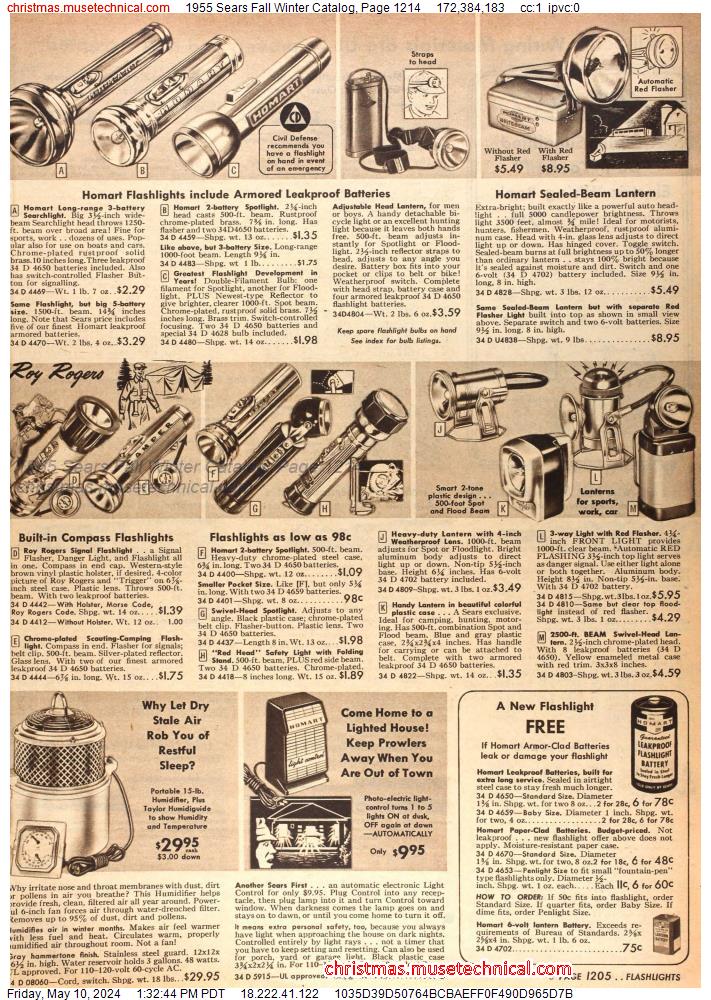 1955 Sears Fall Winter Catalog, Page 1214