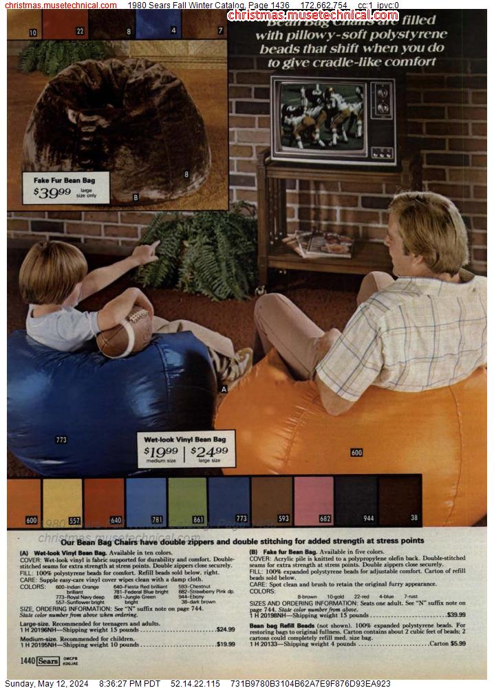 1980 Sears Fall Winter Catalog, Page 1436