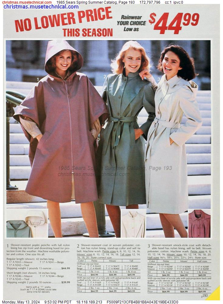1985 Sears Spring Summer Catalog, Page 193