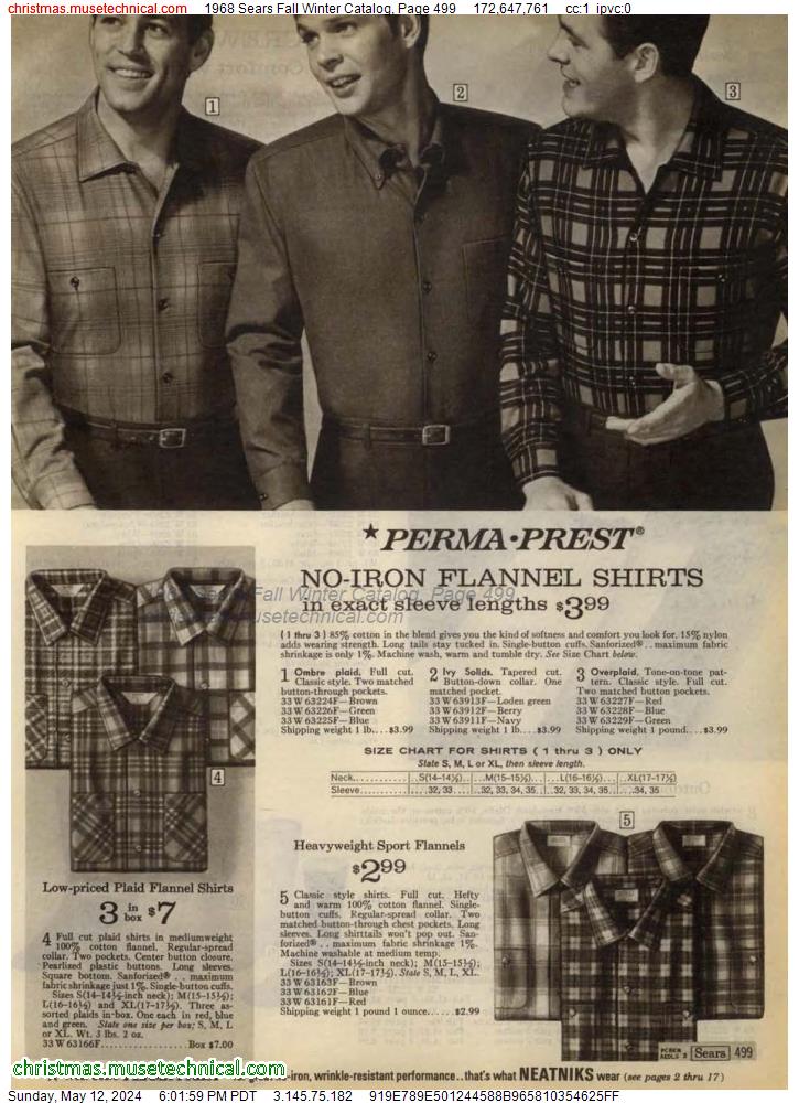 1968 Sears Fall Winter Catalog, Page 499