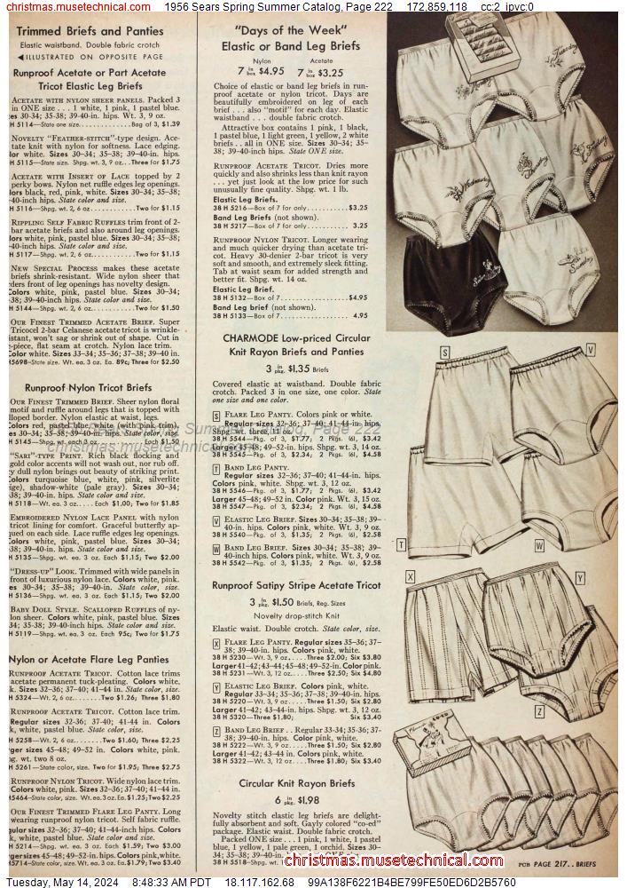 1956 Sears Spring Summer Catalog, Page 222