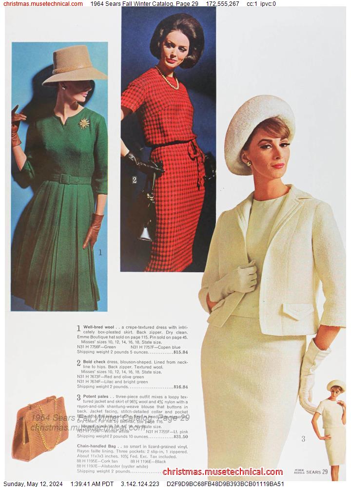 1964 Sears Fall Winter Catalog, Page 29