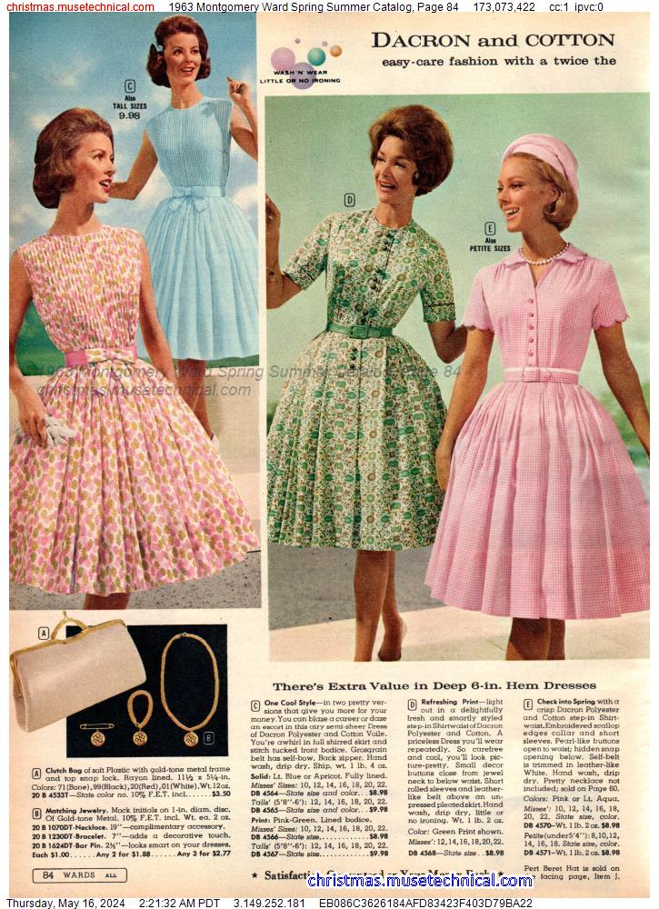 1963 Montgomery Ward Spring Summer Catalog, Page 84