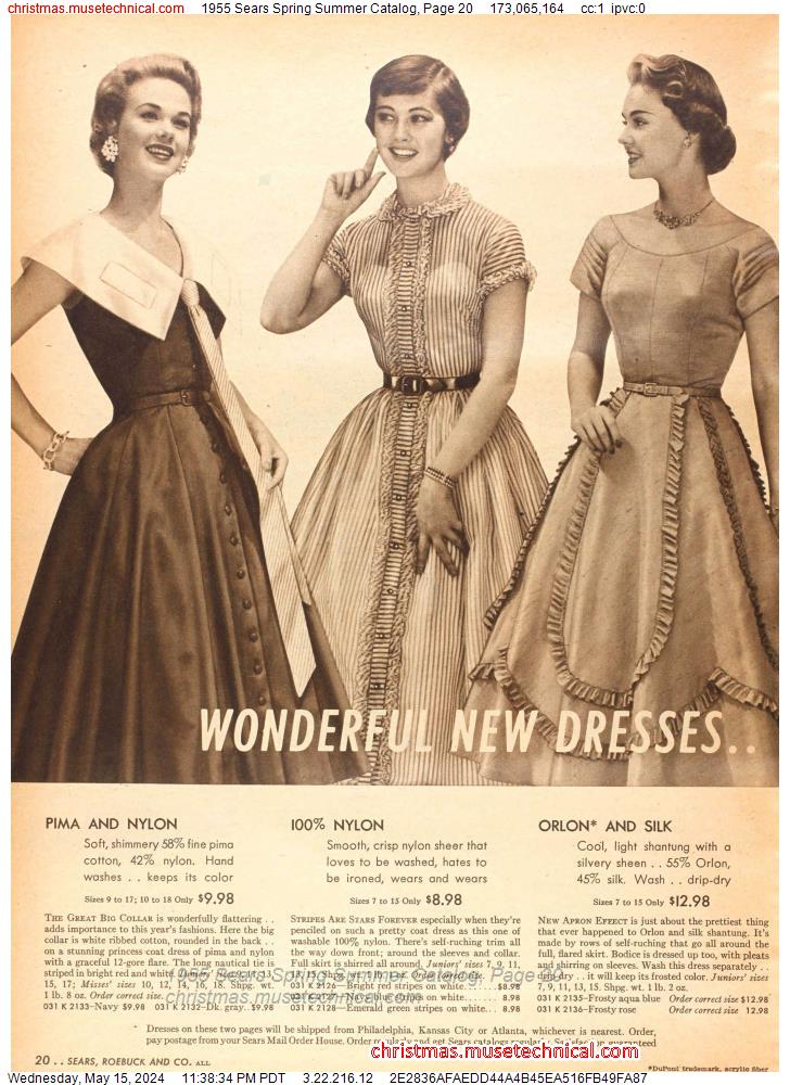 1955 Sears Spring Summer Catalog, Page 20