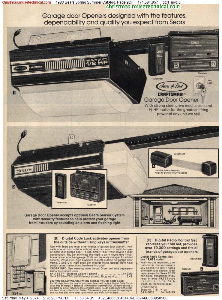 1983 Sears Spring Summer Catalog, Page 924