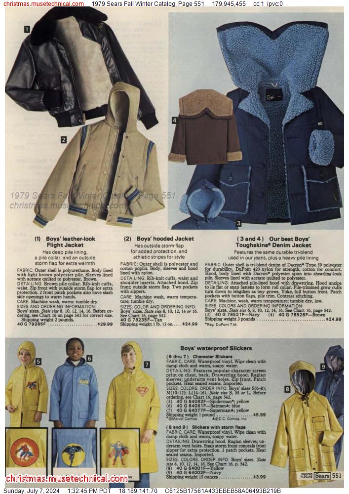1979 Sears Fall Winter Catalog, Page 551