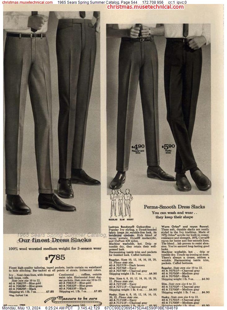 1965 Sears Spring Summer Catalog, Page 544