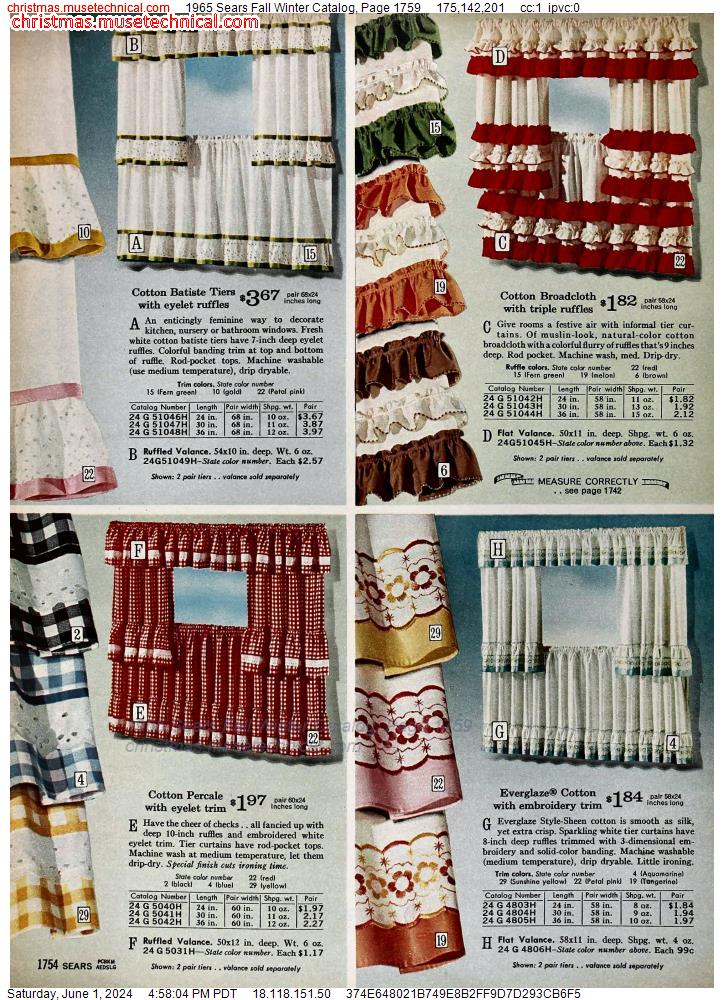 1965 Sears Fall Winter Catalog, Page 1759