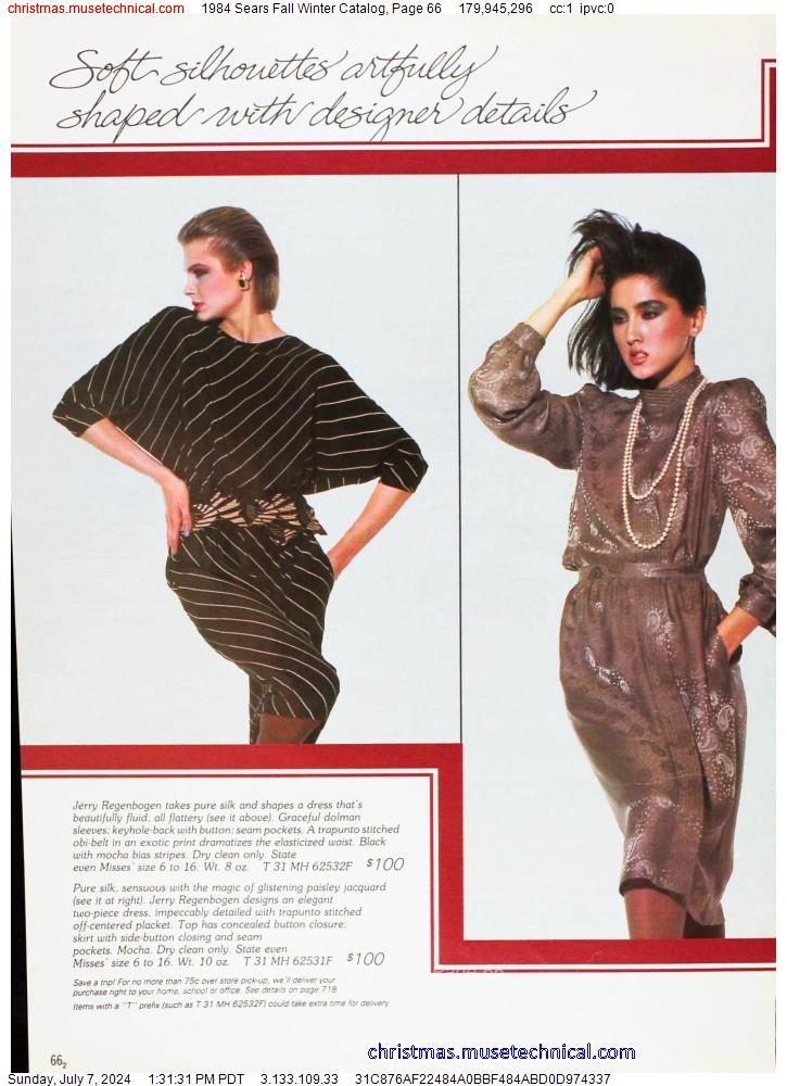 1984 Sears Fall Winter Catalog, Page 66