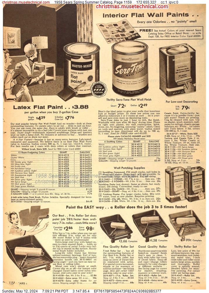 1958 Sears Spring Summer Catalog, Page 1159
