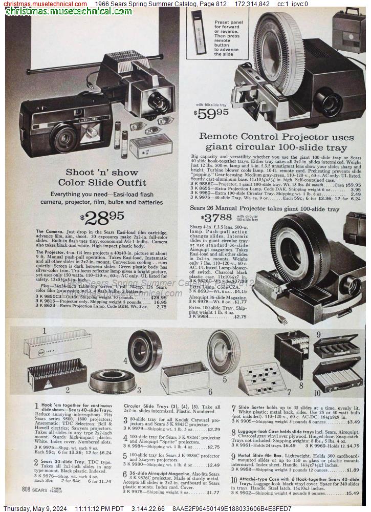 1966 Sears Spring Summer Catalog, Page 812