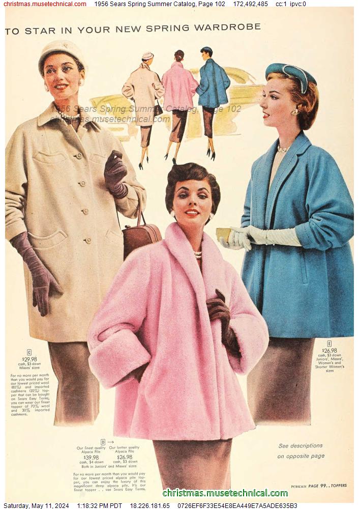 1956 Sears Spring Summer Catalog, Page 102