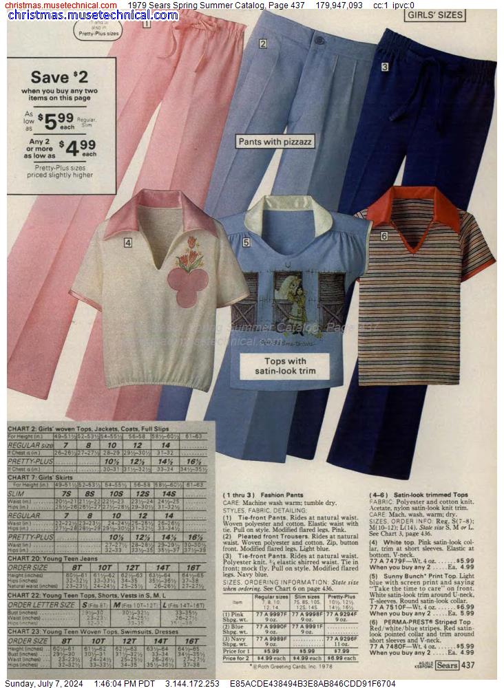 1979 Sears Spring Summer Catalog, Page 437