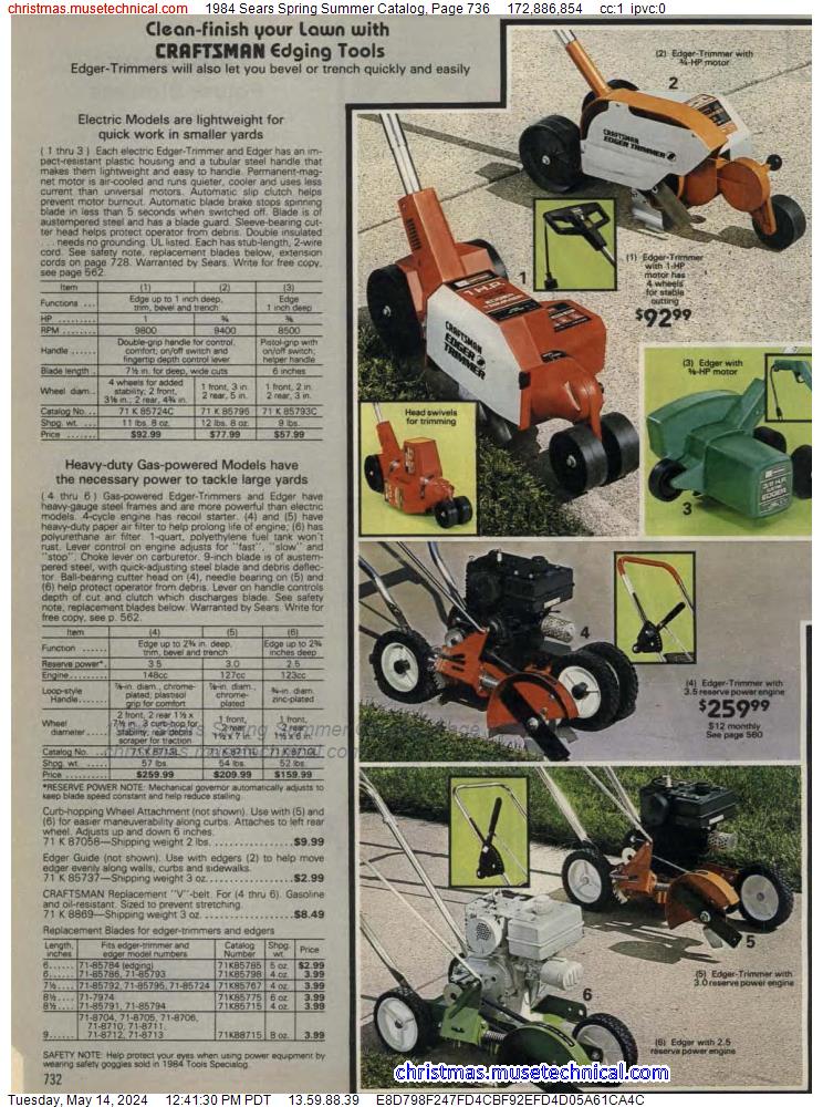 1984 Sears Spring Summer Catalog, Page 736