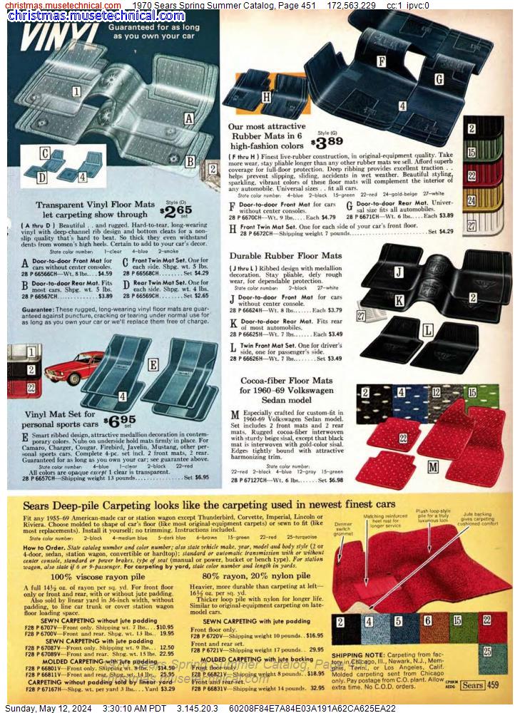1970 Sears Spring Summer Catalog, Page 451