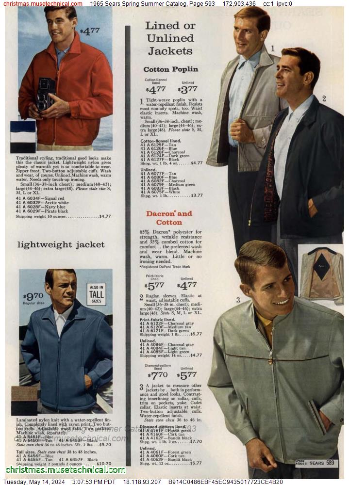 1965 Sears Spring Summer Catalog, Page 593