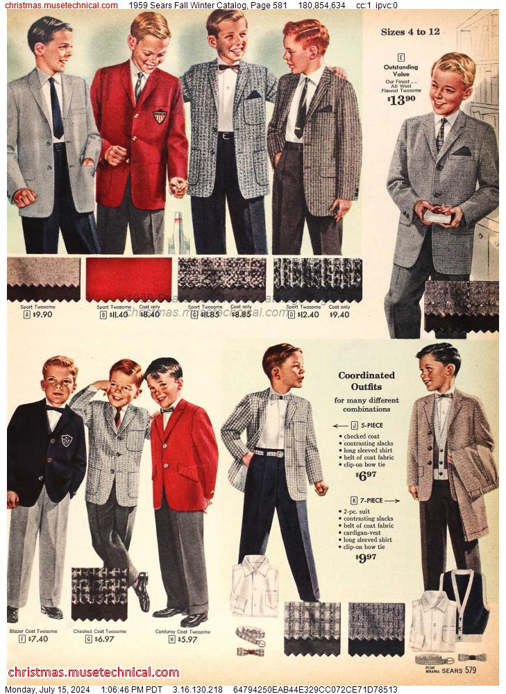 1959 Sears Fall Winter Catalog, Page 581