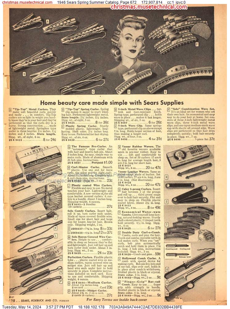 1946 Sears Spring Summer Catalog, Page 672