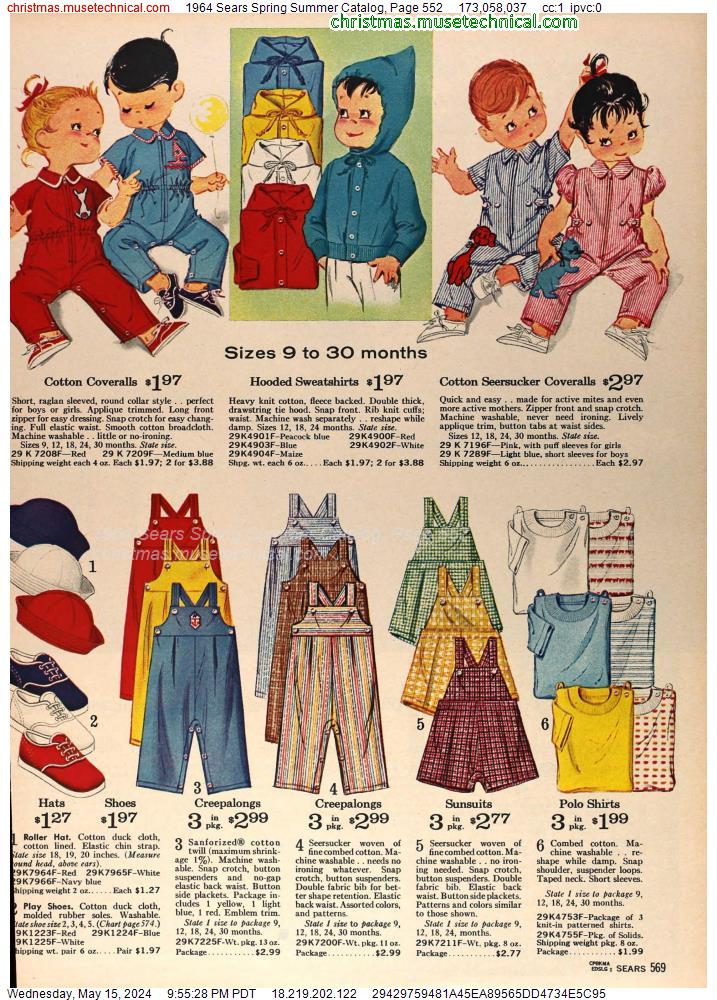 1964 Sears Spring Summer Catalog, Page 552