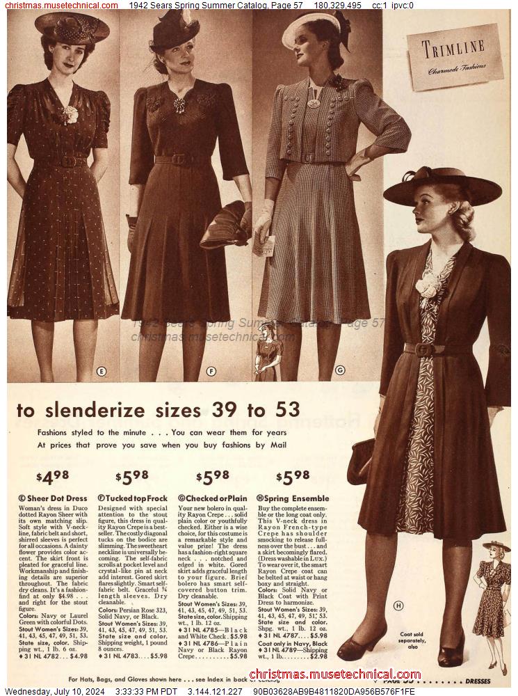 1942 Sears Spring Summer Catalog, Page 57
