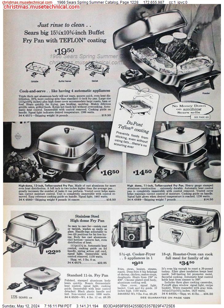 1966 Sears Spring Summer Catalog, Page 1228