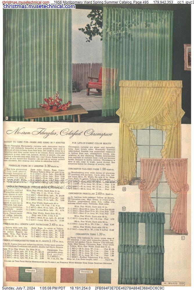1956 Montgomery Ward Spring Summer Catalog, Page 495