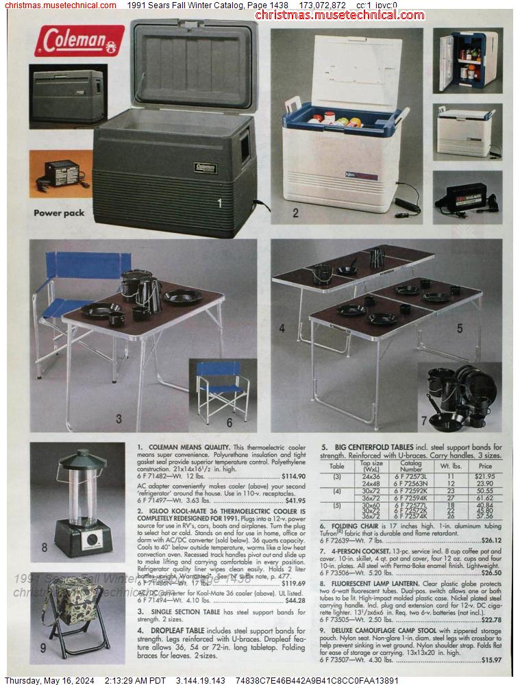 1991 Sears Fall Winter Catalog, Page 1438