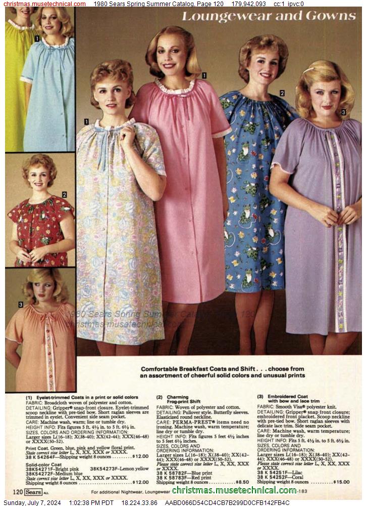 1980 Sears Spring Summer Catalog, Page 120
