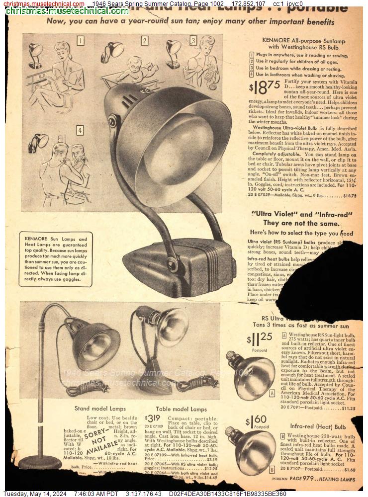 1946 Sears Spring Summer Catalog, Page 1002