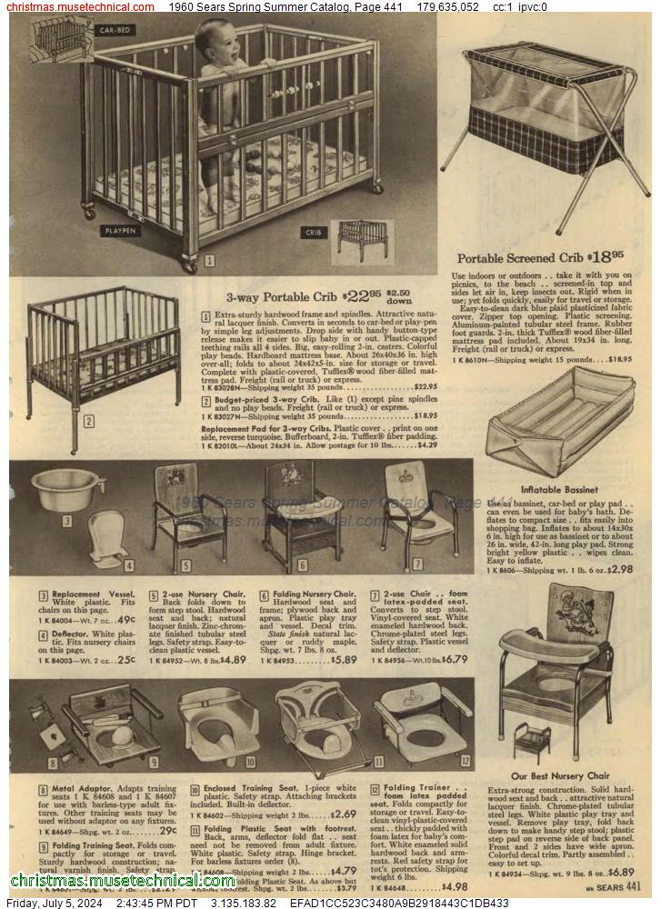 1960 Sears Spring Summer Catalog, Page 441
