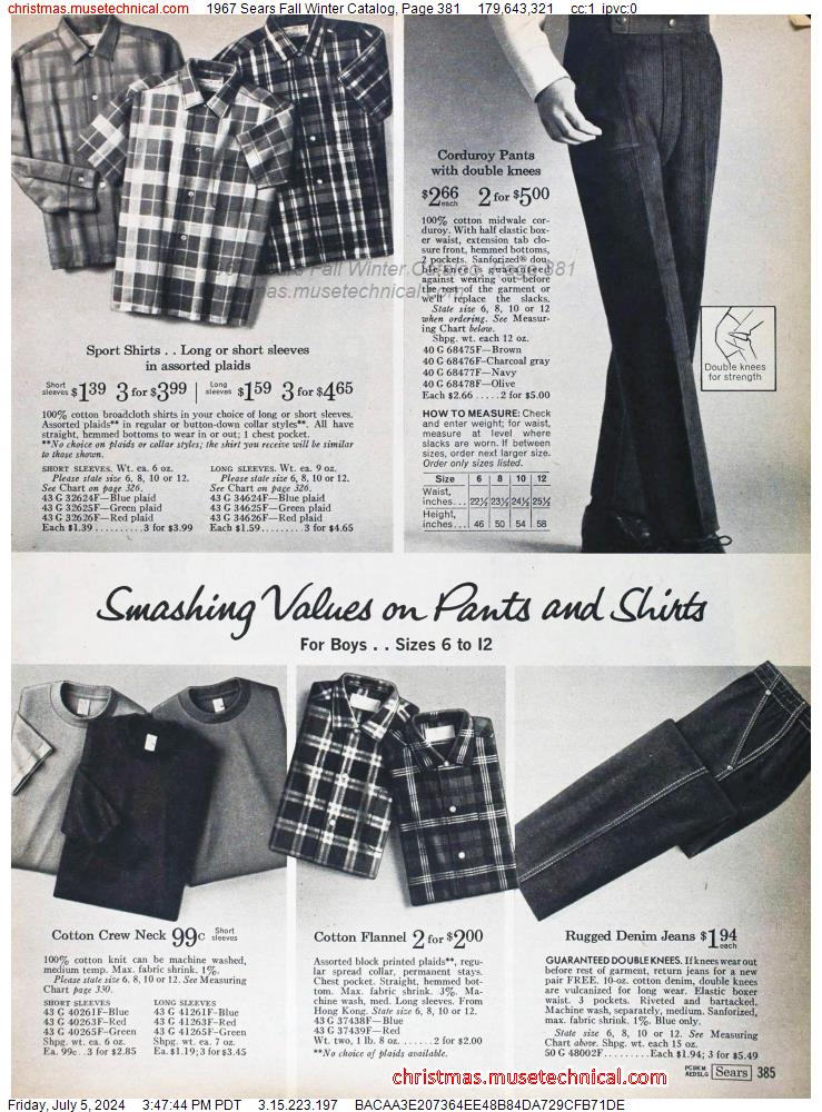 1967 Sears Fall Winter Catalog, Page 381