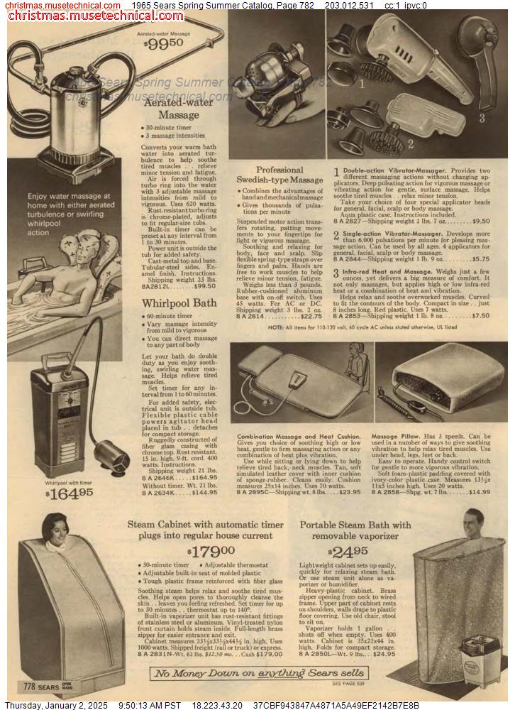 1965 Sears Spring Summer Catalog, Page 782