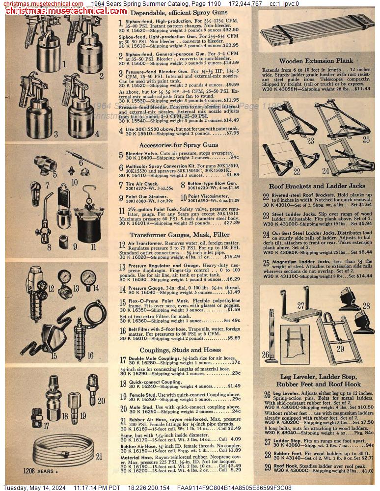 1964 Sears Spring Summer Catalog, Page 1190