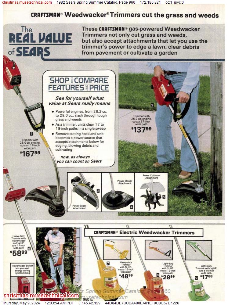 1982 Sears Spring Summer Catalog, Page 960
