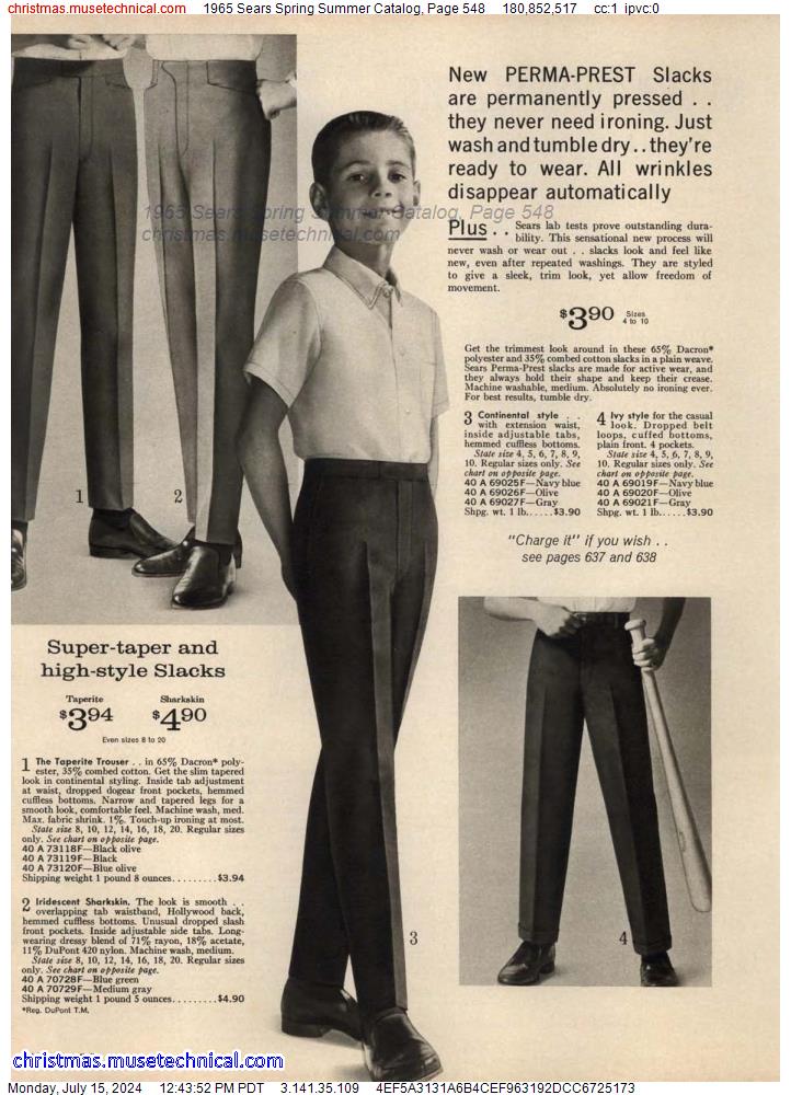 1965 Sears Spring Summer Catalog, Page 548