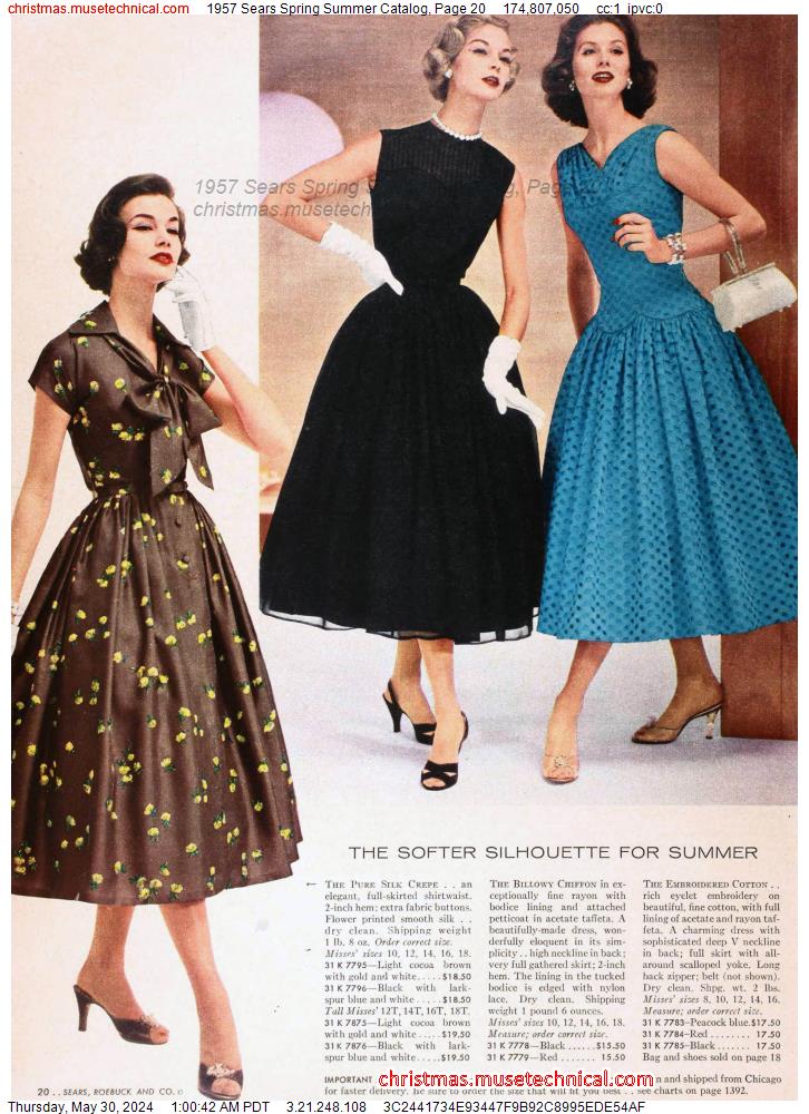 1957 Sears Spring Summer Catalog, Page 20