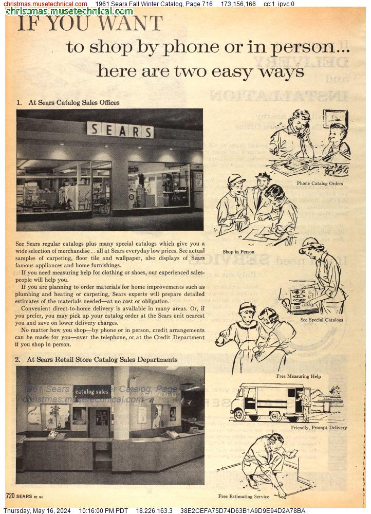 1961 Sears Fall Winter Catalog, Page 716