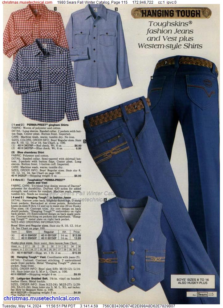 1980 Sears Fall Winter Catalog, Page 115