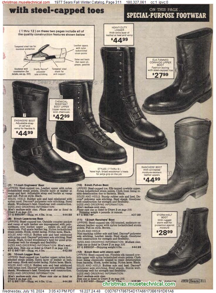 1977 Sears Fall Winter Catalog, Page 311